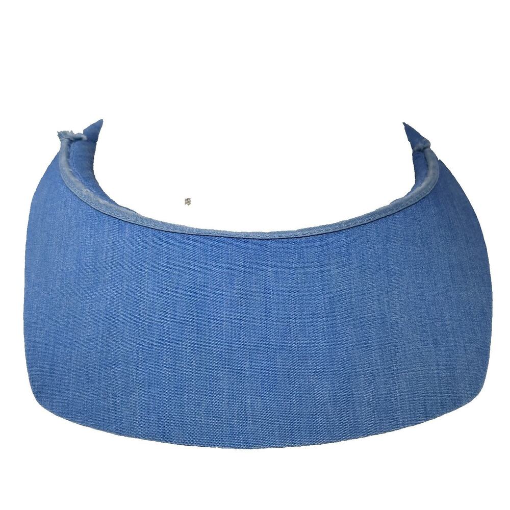 Take Two Visor Hat Blue One Size Denim Padded Roll Top Strapback Newport Beach